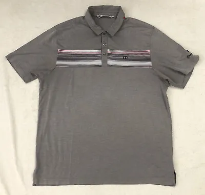 Travis Mathew Polo Shirt Adult Extra Large Gray Logo Golf Grand Wailea Maui Mens • $14.94