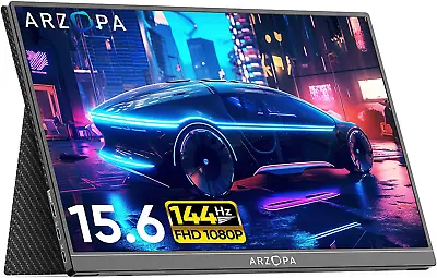 $346.95 • Buy ARZOPA Portable Monitor, 15.6'' 144Hz FHD 1080P Portable Gaming Monitor With HDR