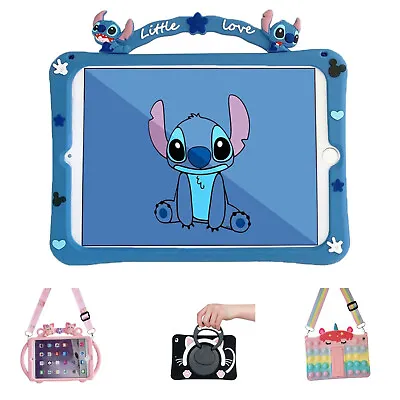 Stitch Pokemon Stellalou Mickey Mouse Kids Case For Ipad 6 7 8 9 10 Air 4 5 Mini • £14.77