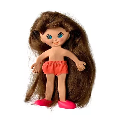 Ideal 1969 Flatsy Doll Brown Hair Vintage • $12.95