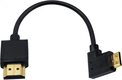 Duttek Mini HDMI To Standard Cable Right Angled 15cm Black  • $18.98