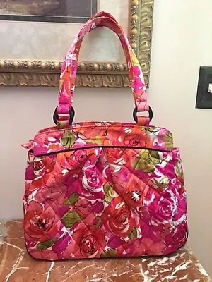 VERA BRADLEY Super Rare! ‘VINTAGE ROSE’ WILMA-Luxe Sateen Shoulder Bag-MINT! • $74.99