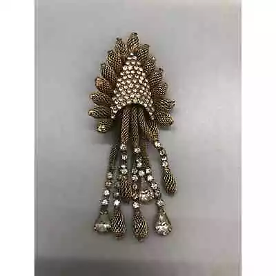 Vintage KRAMER Signed Brooch UNUSUAL Design  • $44