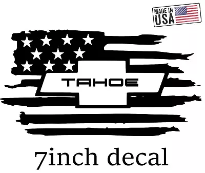 Chevy Bowtie Flag TAHOE Truck Decals Window Sticker Suv Usa Stickers • $8