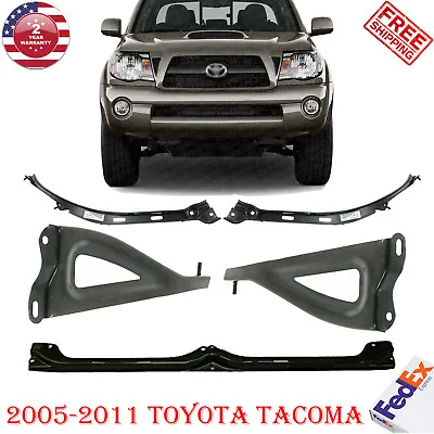 $98 • Buy Front Bumper Center + Outer + Stay Bracket Kit For 2005-2011 Toyota Tacoma 5 Pcs