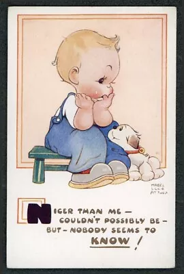 Mabel Lucie Attwell Children’s Artist Nicer Than Me Couldn’t Possibly Be & Puppy • £6