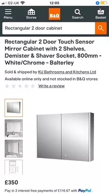 Bathroom Cabinet B&Q Brand New • £99