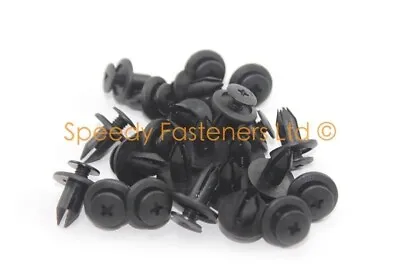 25 Pack 6mm M6 Motorcycle Fairing Plastic Screw Rivet Clips Yamaha Honda Suzuki • £9.99