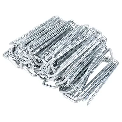 Landscape Staples 100Pcs Gauge Galvanized Steel Garden StakesSecuring Weed  • $25.99