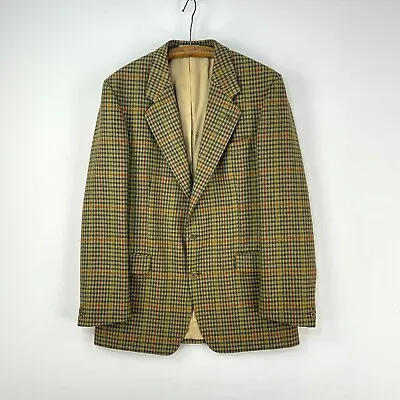 Magee McCalls Tweed Jacket Mens 42R Green Houndstooth Check Wool Country Blazer • £55