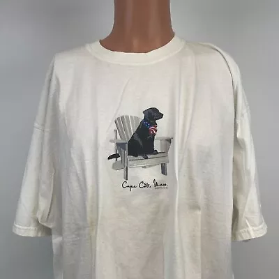 Cape Cod Massachusetts Labrador Retriever Dog T Shirt Vtg 2004 Size 2XL • $24.49