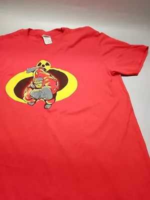 The Incredibles Hulk Mash Up T Shirt Red Large Gildan  • £9.95