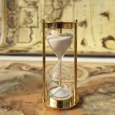 Vintage Hourglass Sand Timer Handmade Brass Nautical Antique Maritime Hour Glass • $28.38
