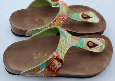£37.99 • Buy Birkenstock Papillio Green Floral Gizeh Thongs - Uk 4.5, Eur 37 Regular Fit
