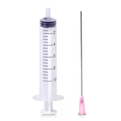 $7.23 • Buy 5pcs 10ml Plastic Reusable Industrial Syringe + Needle Tips For Liquid Glue Oil