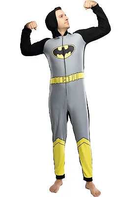 DC Comics Mens' Superhero Character Hooded Union Suit Footless Pajamas Costume • $37.95