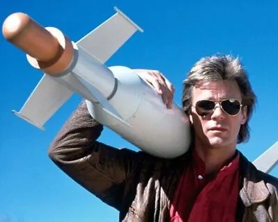 Richard Dean Anderson As MacGyver Holding Rocket On His Shoulder 24x30 Poster • $29.99