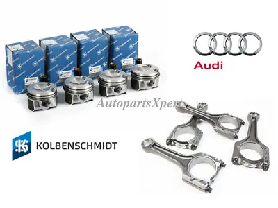 4 X Upgraded KS Pistons And Genuine Connecting Rods Φ23mm For AUDI A4 Q5 VW 2.0T • $358.20