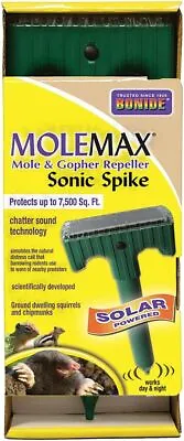 Molemax Sonic Spike Repeller Solar Powered Mole And Gopher Set Of 2 • $27.99