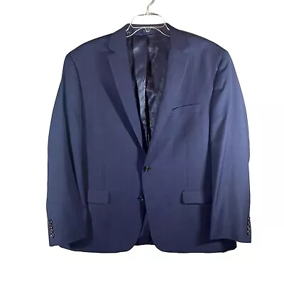 Lauren Ralph Lauren Mens Blue Windowpane Blazer Sport Coat Wool Blend 48R • $45.50