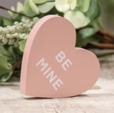 $4.50 • Buy Be Mine Conversation Heart Valentines Decorations Wood - Perfect For Spring Deco