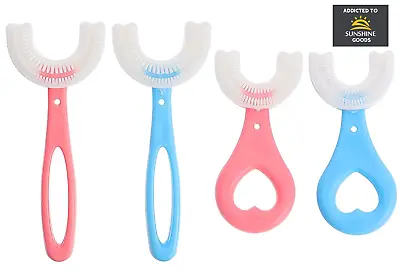 $4.50 • Buy Baby Toothbrush U-Shaped Silicone Brush Head Cleaning Teeth For Kids 0-12 Years