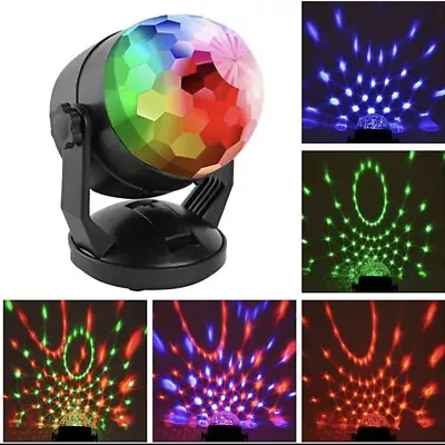 £11.95 • Buy Mini Sound Activated Party Lights Battery Powered/USB Portable RGB Disco Ball Dj