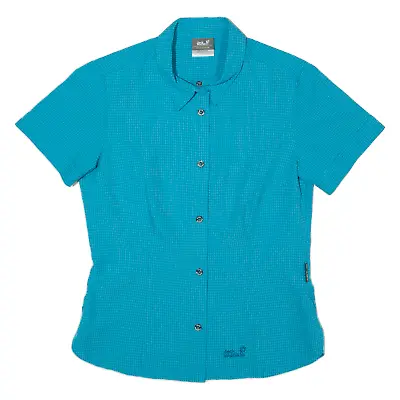 JACK WOLFSKIN Womens Plain Shirt Blue M • £14.99