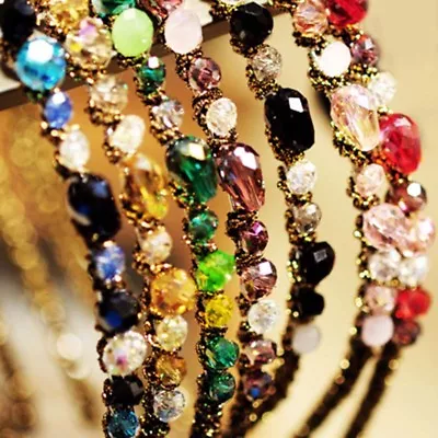£3.21 • Buy Bead Crystal Headband - Beautiful Womens Girls Alice Hair Head Band Accessories