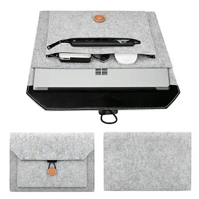 15.4 Inch MacBook Pro/iPad Sleeve Felt Laptop Protective Case - Grey • £7.51