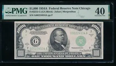 AC 1934A $1000 Chicago ONE THOUSAND DOLLAR BILL PMG 40 Comment • $4299