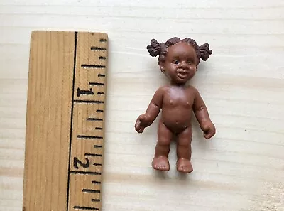 Vintage Antique Rubber Dollhouse Scale Standing Female Baby Doll Babies Nude • $12