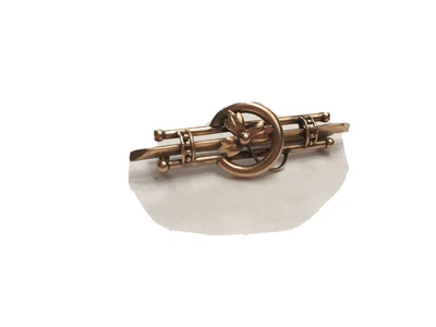 £33 • Buy Vintage 9ct Rose Gold Brooch Or Hat Pin With Leaf Design.