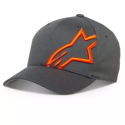 ALPINESTARS Corp Shift 2 Hat Charcoal/Orange AS3281008184084 FLEXFIT Lg/X-Lg • $39.99