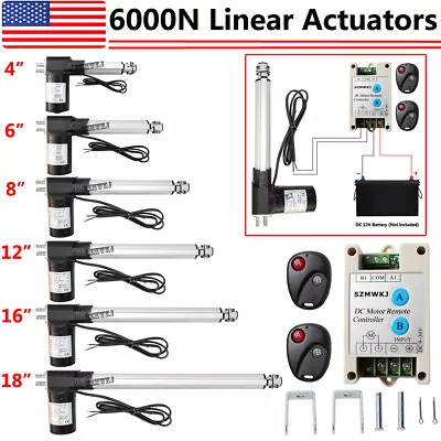 Heavy Duty 4 -18  Electric Linear Actuator 1320lbs 12V Motor For Auto Lifting IG • $79.99