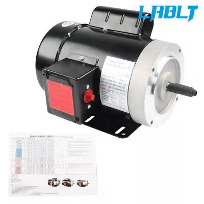 LABLT 1/2HP 56C 1750RPM General Purpose Electric Motor Single Phase TEFC 60HZ • $135.04