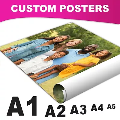 £9.49 • Buy Custom Poster Printing Personalised Photo Image Artwork A1 A2 A3 A4 A5 A6 24x36 