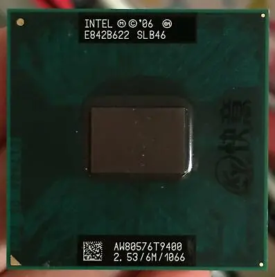 Intel Core 2 Duo T9400 SLB46 SLGE5 2.53 GHz 6M 1066 MHz Socket  CPU Processors  • £6.60