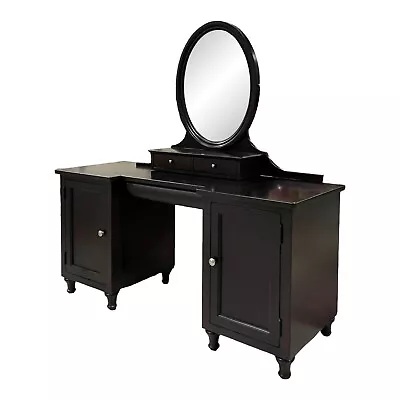 1160-801: Vintage Drexel Heritage Dressing Room Vanity Table With Mirror • $1250