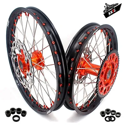 KKE 21/18 Cast Motorcycle Orange Wheels Rims For KTM SX XC 125 250 300 450 2023 • $569
