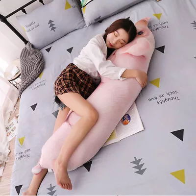 $43.99 • Buy 90cm Simulated Sleeping Pig Plush Pillow Animal Stuffed Pillow Kid Pet Gift Deco