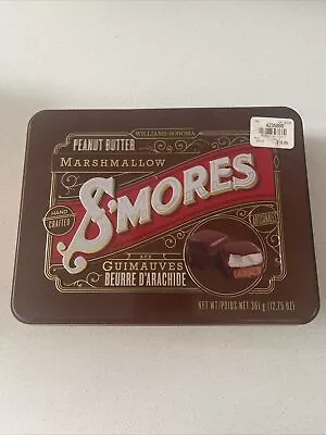 William & Sonoma Peanut Butter Marshmallow S’mores Tin Container Empty  • $10.75