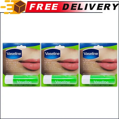 3-pk Vaseline Lip Therapy Aloe Vera Lip Balm Petroleum Jelly Ultimate Hydration • $7.50