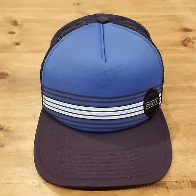 $11.33 • Buy O'Neil Hat Cap Snap Back Mesh Foam Trucker Surfer Blue Black Striped One Size
