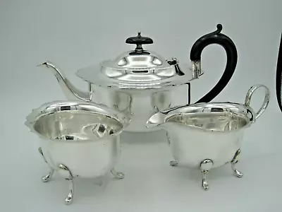 Edwardian Silver Plated 3-Piece Tea Service. Date: C. 1910 • £45