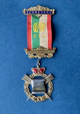 £9.99 • Buy Vintage RAOB Royal Buffaloes Masonic Jewel Silver  Medal Badge Lodge Secretary