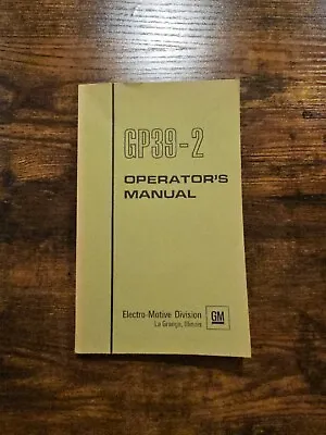 $12 • Buy GM EMD Electro Motive GP39-2 Locomotive Operator Instruction Manual Railroad