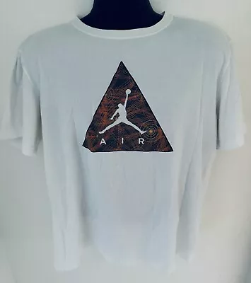 Air Jordan Mens Cyborg White T-Shirt Big Jumpman Logo Short Sleeve Size XL • $19.99