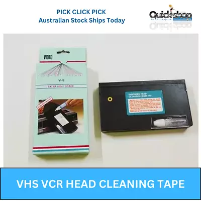 Video Head Cleaner Tape Cassette Wet System For VCR VHS Player & Cleaning Fluid • $12.90