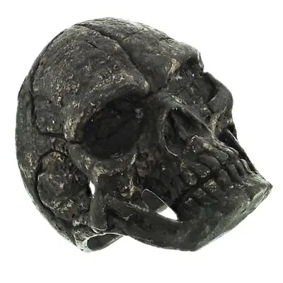 $72 • Buy Mens Masonic Skull Dark Raw Patina Handmade 925 Sterling Silver Biker Ring